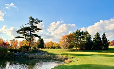 Beautiful Autumn Day on the Golf Course