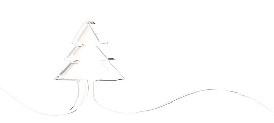 christmas tree 3d abstract shape design