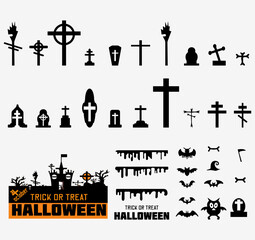 Christian cross. Halloween vampire defense cross-design vector