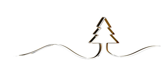 christmas tree 3d abstract shape design