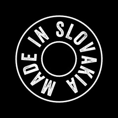 Fototapeta premium Made in Slovakia text emblem stamp, concept background