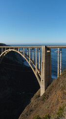 Bixby Bridge on Highway 1 at the US West Coast traveling south to Los Angeles, Big Sur Area,...