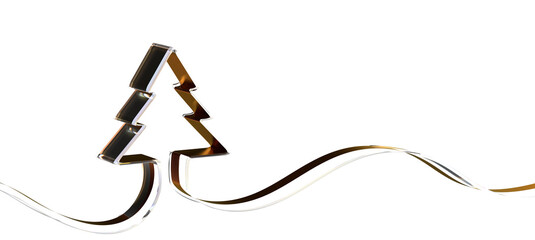 scene abstract christmas tree 3d rendering