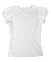 Blank white t-shirt isolated on white background