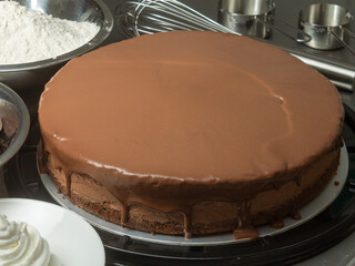 chocolate cake on a plate