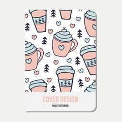 seamless coffee cozy pattern - dot pattern, great for book covers, plate designs, planner, invitation.