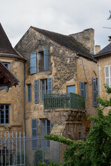 Fototapeta na wymiar stone buildings in a medieval french town
