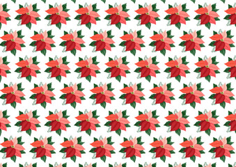 seamless pattern with christmas flowers