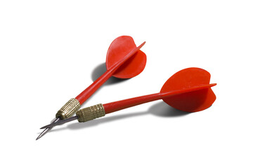 Red Darts Isolated on White Background