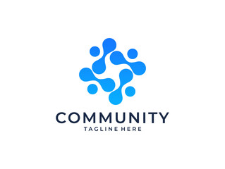 Fototapeta na wymiar community connection logo design