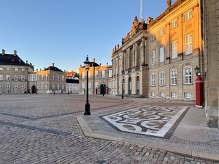 Schloss Amalienborg, Stadtschloss und Residenz der dänischen Königin Margarethe II in Kopenhagen