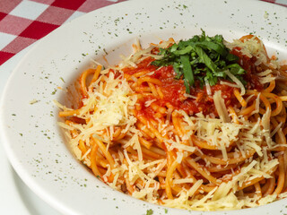 spaghetti with sauce