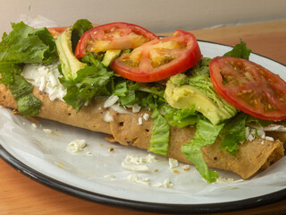 Mexican food flautas
