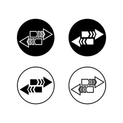 Exchange arrow icon. Swap icon vector on circle button. Vector eps10