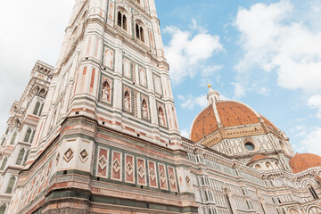 Fototapeta premium Beautiful vintage Gothic cathedral architecture in Florence, Italy
