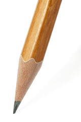 Lead pencil macro isolated on white