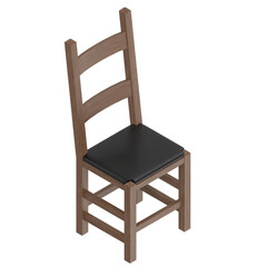3d rendering illustration of a chair
