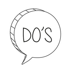 Do's on doodle speech bubble