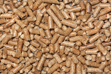 Close-up picture of wooden pellets