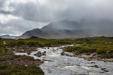 River Sligachan on the Isle of Skye in the Scottish Highlands