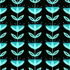 Fototapeta premium Floral seamless flower pattern for wrapping and linens and fabrics and clothes print and kids and kitchen textiles