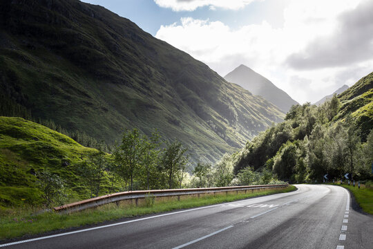 A87 Road At Eas-Nan-Arm Bridge In The Scottish Highlands