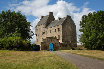 Fototapeta na wymiar Scottish Castle Midhope in Edinburgh. Localization of the television series Outlander