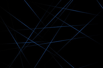 Abstract black with blue lines, triangles background modern design. Vector illustration EPS 10.