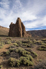 Rock formations in Teide National Park, Tenerife, Spain.