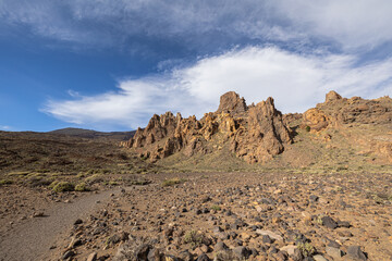 Fototapeta premium Rock formations in Teide National Park, Tenerife, Spain.