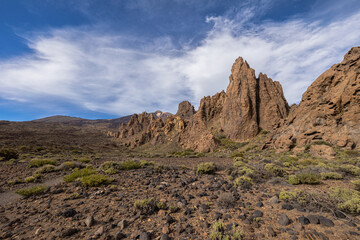 Fototapeta premium Rock formations in Teide National Park, Tenerife, Spain.