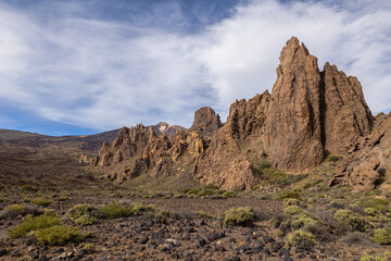 Fototapeta premium Rock formations in Teide National Park, Tenerife, Spain.