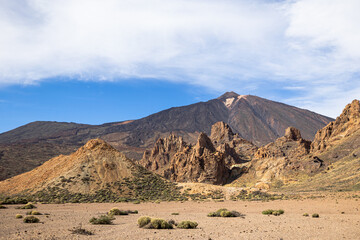 Rock formations in Teide National Park, Tenerife, Spain.