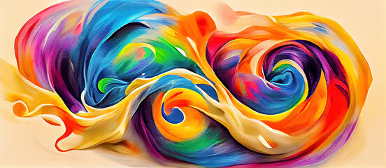 Abstrakte Wirbel auf bunter Oberfläche Digital Art AI Ölbild Acryl Hintergrund Backdrop
