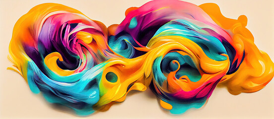 Abstrakte Wirbel auf bunter Oberfläche Digital Art AI Ölbild Acryl Hintergrund Backdrop