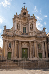 Fototapeta na wymiar Beautiful ancient church in Catania