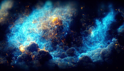 Obraz na płótnie Canvas Space Nebula, colorful abstract background image, space, surreal explosion, colorful stars and asteroids, 3d illustration