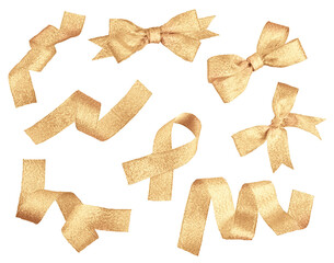 Assorted ribbons and bows for presents