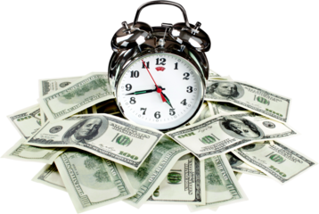 Alarm Clock And Money - Isolated