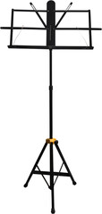 Empty music stand isolated on white background