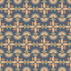 Swan Feather Nature Seamless Pattern Background Plant Retro Damask Art