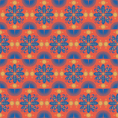 Swan Feather Nature Seamless Pattern Background Plant Retro Damask Art