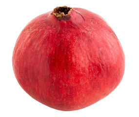 Side view of a healthy, delicious, fresh whole pomegranate
