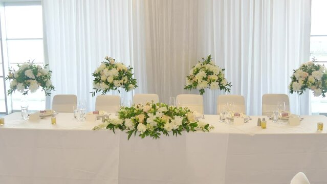 Shot of beautiful dinner table decoration and setup
