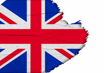Fototapeta premium Abstract United Kingdom flag with ink brush stroke effect