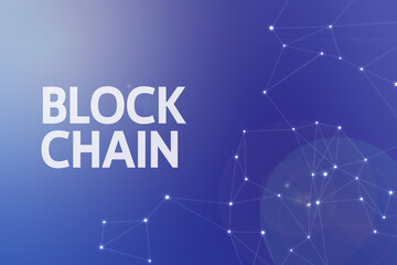 Obraz premium Title image of the word Blockchain. It is a Web3 related term.