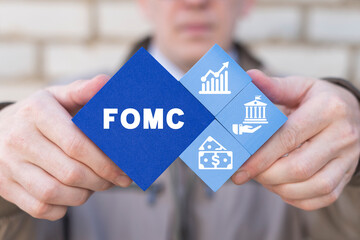 Concept of FOMC Federal Open Market Committee. Government regulation. Finance monitoring...
