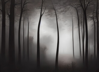 Obraz premium Cloud Nature Trees Rain Black Weather Abstract Night Road Winter Mist Forest Sky Dark Blue Clouds Moon Sun Light Fog Tree Storm White Landscape Smoke