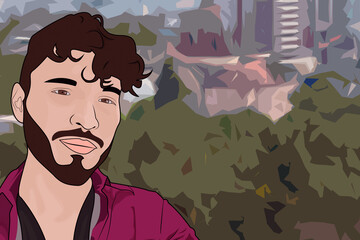 en la terraza de la ciudad