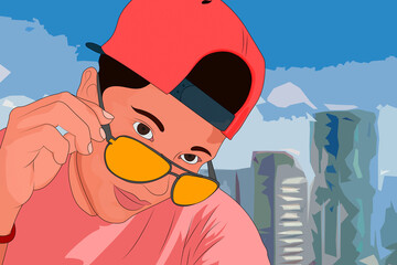 en la terraza de la ciudad